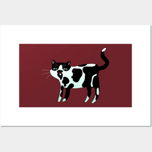 Confused Cow Cat Posters and Art